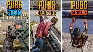 PUBG MOBILE vs PUBG LITE vs PUBG steam #4 СРАВНЕНИЕ НОВОГО ПАРКУРА