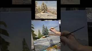 Художник пишет картину маслом годами? Shorts.