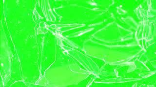 Футажи для видеомонтажа Бьющееся стекло на зелёном фоне Breaking Glass Green Screen