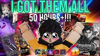 I GOT THEM ALL! Spending 50 Hours in *NEW UPDATE 9* - Roblox Anime Card Battle