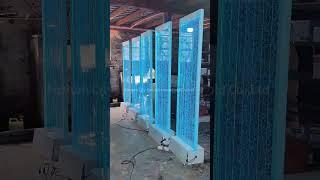 colorful light LED changing acrylic water bubble wall panel water feature room divider screen
