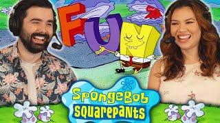 We Watched SPONGEBOB EPISODE 9 AND 10 For The FIRST TIME! F.U.N. SONG & SANDY ROCKET REACTION