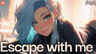 Escape with me with hypnosis [F4A] [ASMR] [Binaural] [Mouth sounds] [Close whispers] [3Dio]