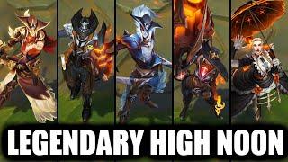 All Legendary High Noon Skins Spotlight Yone Lucian Ashe Leona Senna (League of Legends)