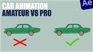 Amateur VS PRO - Car Animation in After Effects Tutorials