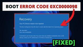 How To Fix Boot Error Code 0xC0000098