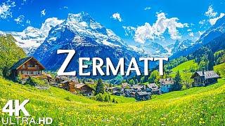 Zermatt 4K UHD - Explore Mountain Town, Unspoiled Alpine Beauty, Calming Music - 4K Video Ultra HD