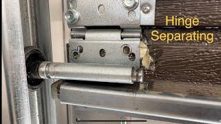 Fix Garage door hinge that’s separating