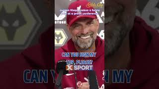 Jurgen Klopp makes a funny joke at a press conference