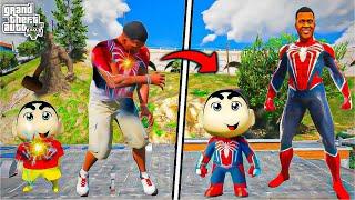 Franklin & Shin chan Became Spider-Man to Save Los Santos From Sand Man in Gta 5 in Telugu