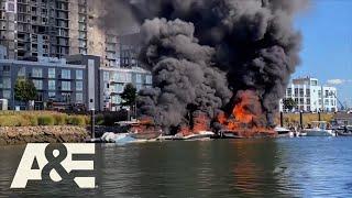 Boat on Fire Leaves a Trail of Destruction Across the Harbor | Customer Wars | A&E