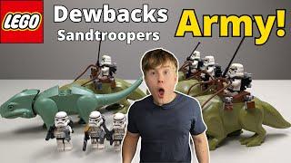 LEGO Star Wars Dewbacks & Sandtroopers Army Building! (4K)