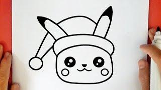 HOW TO DRAW CUTE CHRISTMAS PIKACHU