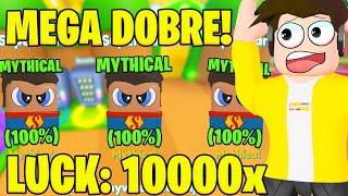 DODAŁEM X10,000 LUCK I ZNISZCZYŁEM MOJĄ GRĘ W ROBLOX! *MEGA DOBRE* | Fightman Simulator