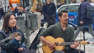 Greek Street Musicians Αmanati Αμανάτι Μουσικοί στην Σαλονίκη