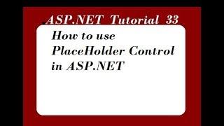 How to Use PlaceHolder in ASP.NET