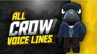 All voice lines of crow ||Brawl stars ||#brawlstars#legndarybrawler#voicelines