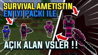 3 KİŞİ BASEMİ BASTILAR PİŞMAN ETTİM! AÇIK ALAN PVP - CraftRise Survival Ametist