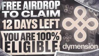  Free Dymension Airdrop To Claim 🪂 12 Days Left - You Are 100% Eligible #dymension #freeairdrop