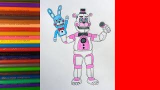 How to draw Funtime Freddy, Как нарисовать Фантайм Фредди