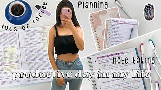 STUDY VLOG |  VERY productive day in my life | studying notes, lectures, workout, THAT girl things️