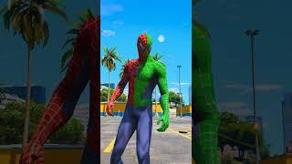 GTA V HULK HELPS TEAM SPIDER-MAN ESCAPE ANGRY TIGERS  | #shorts