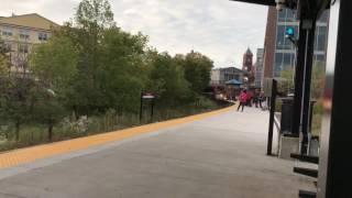 MBTA Commuter train pulls into Salem Station