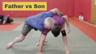 60 Year Old Black Belt VS 29 Year Old Purple Belt BJJ Training