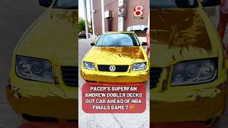 Pacers superfan decks out car to show team pride before NBA Finals Game 7  #shorts