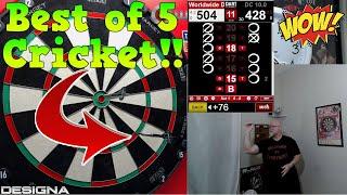 Best of 5 CRICKET Using $18 Phil Taylor Phase 1 Replica Darts