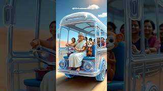 Grandma and the monkey build an ice bus  but fate decided otherwise  #ai #grandmother #bus