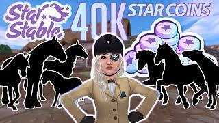 40 000 Star Coins ACHATS: ÉCURIE PLEINE de CHEVAUX | Star Stable - SSO