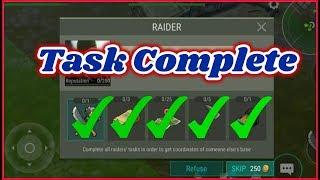 How to complete all the Raiders Task?