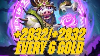 Every 6 Gold Spent, Give Your Board +2832/+2832 | Dogdog Hearthstone Battlegrounds