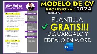 Cómo crear un CV Profesional 2024 en Word | Obtén Plantilla Gratuita