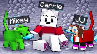 Carrie Adopted JJ and Mikey CATS in Minecraft - Maizen