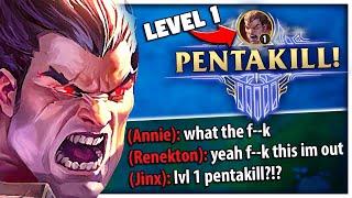 What happens when a DARIUS gets a LEVEL 1 PENTAKILL...