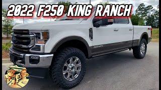 NEW 2022 FORD F250 KING RANCH TIRE SWAPPED: Luxury Truck of America- Walkaround, Startup & Interior