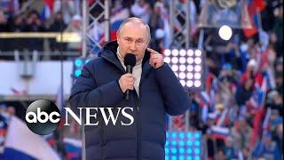 Putin continues to advocate for war at pro-war rally in Moscow