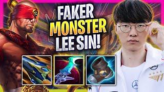 FAKER IS A MONSTER WITH LEE SIN! - T1 Faker Plays Lee Sin JUNGLE vs Gwen! | Bootcamp 2024