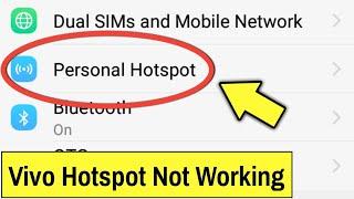 WiFi Hotspot Not Working ( Personal Hotspot ) Problem Solve In Android Phones Vivo y91I