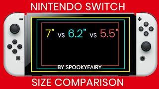 Nintendo Switch Console & Screen Size Comparison: Original vs OLED vs LITE Side-by-Side