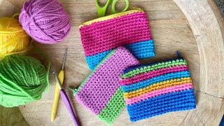 No-Sew Crocheted Zipper Pouch