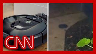 Doorbell camera captures robot vacuum's escape