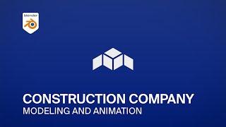 Logo animation construction company | Blender | Motion graphic