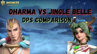 Infinite Magicraid (IMR): Dharma vs Jingle Belle comparison DPS test