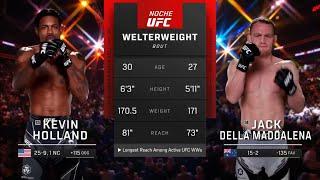 Jack Della Maddalena vs Kevin Holland UFC Highlights