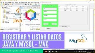 registro y listado de productos en java y MySQL en NetBeans 2024 (1/4)