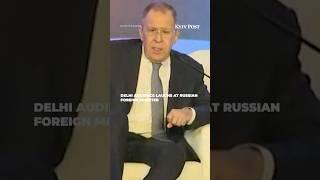 Delhi audience laughs as Russian foreign minister says Ukraine war 'was launched against us"