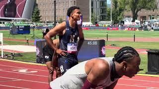 400m U.S. Olympic T&F Trials Round 1 H3 (Blockburger 45.08, Deadmon)